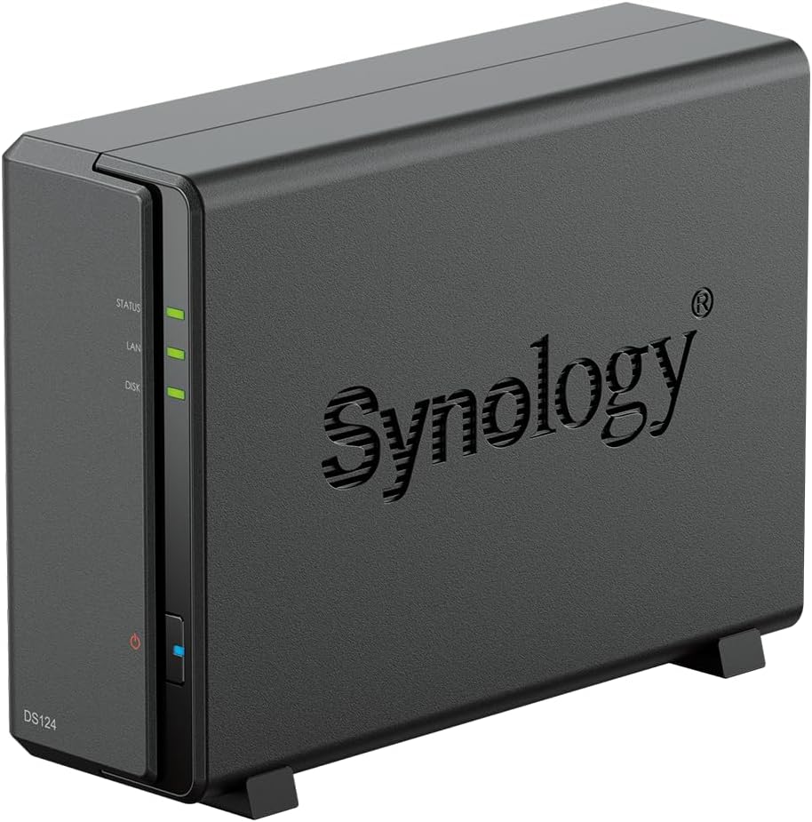 Synology DiskStation DS124 NAS & Speicherserver Desktop Realtek RTD1619B 1 GB DDR4 DiskStation Manager Schwarz