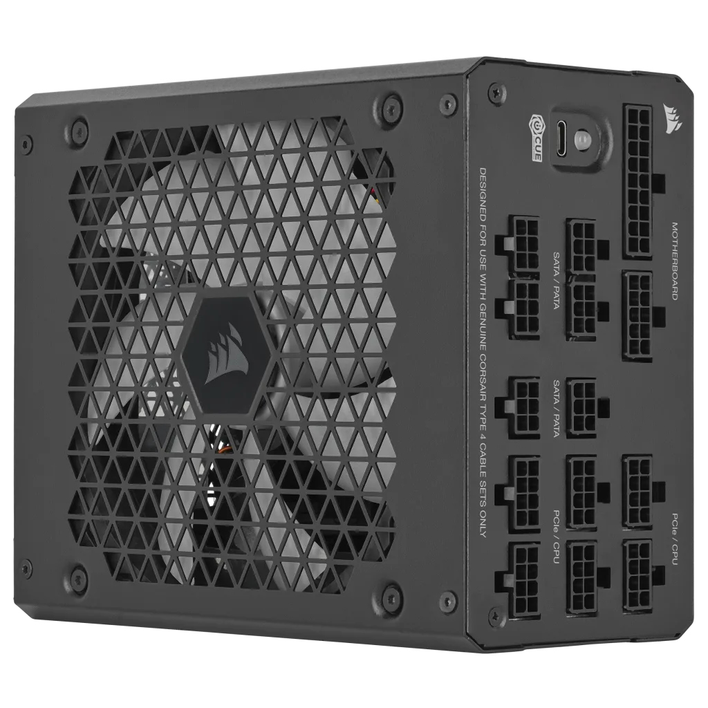 Corsair HXi HX1000i Netzteil 1000 W ATX 3.0 80 PLUS Platinum Vollständig modular 14 cm Lüfter Schwarz EU Plug