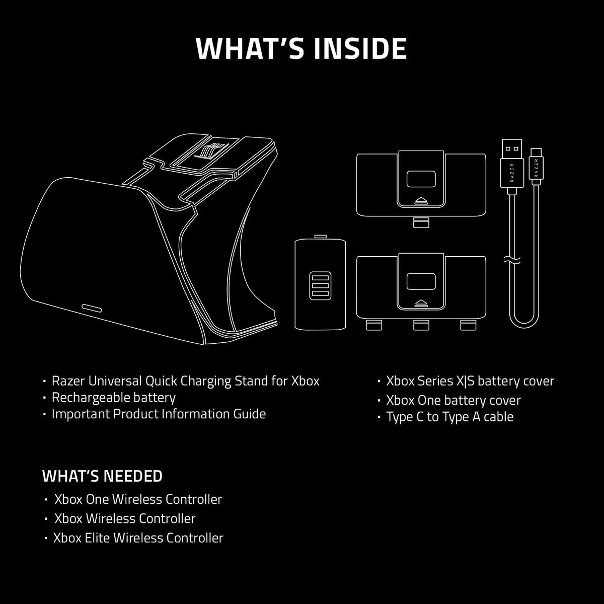 Razer Legendary Duo Bundle für Xbox: Kaira Wireless Headset und Schnellladestation - Controller separat erhältlich