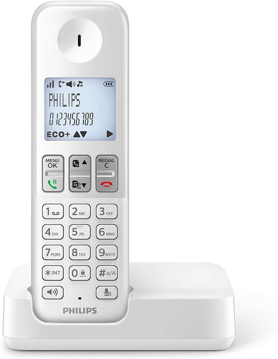 Philips Cordless Phone D2501W/34 1.8 Inch 500 mAh GAP S0424393