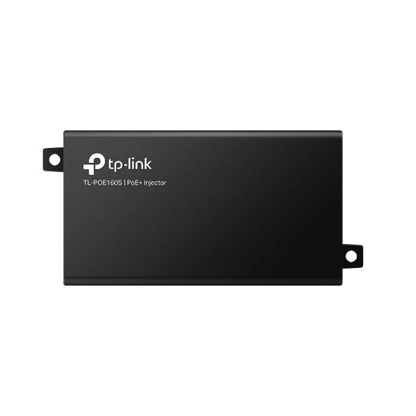 TP-Link TL-POE160S PoE+ Injektor (2 Gigabit-Ports, kompatibel mit 802.3af /at, Gesamtleistung mit bis zu 30W, Wandmontage und Desktop-Design, Plug and Play)Schwarz