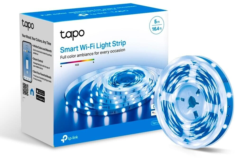 TP-Link Tapo L900-5 Smart Wi-Fi LED RGB Light Strip 5m dimmbar schneidbar APP Steuerung works with Alexa Google