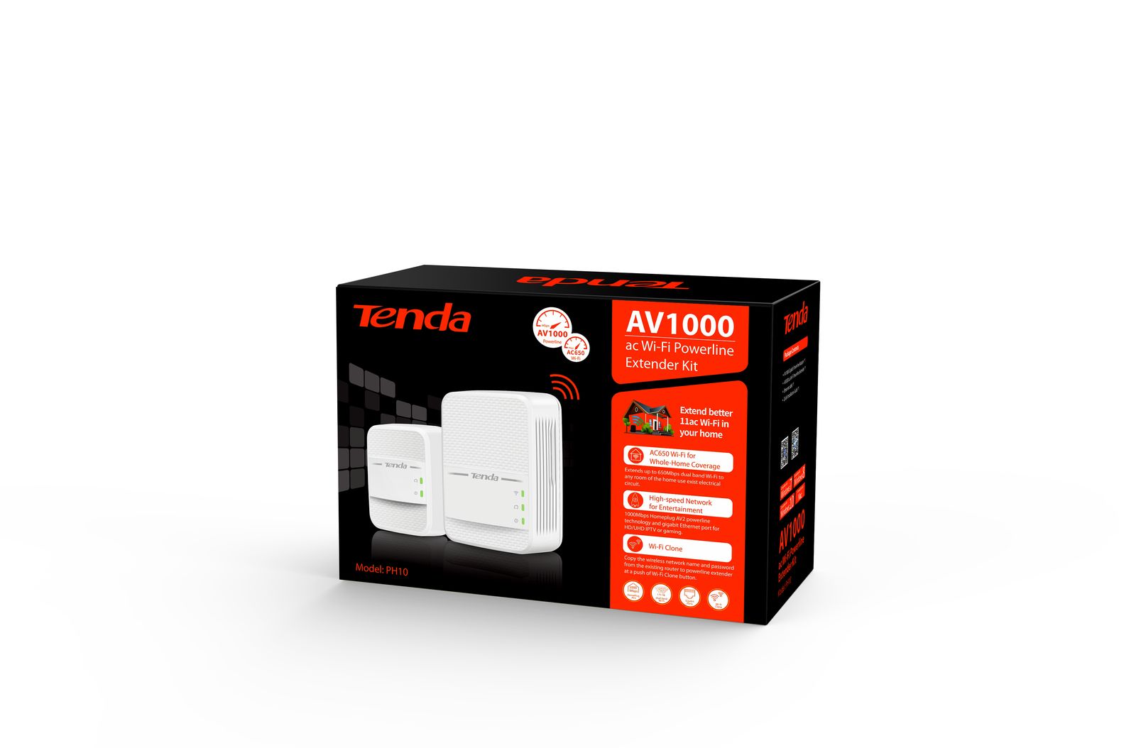 Tenda PH10 Eingebauter Ethernet-Anschluss WLAN