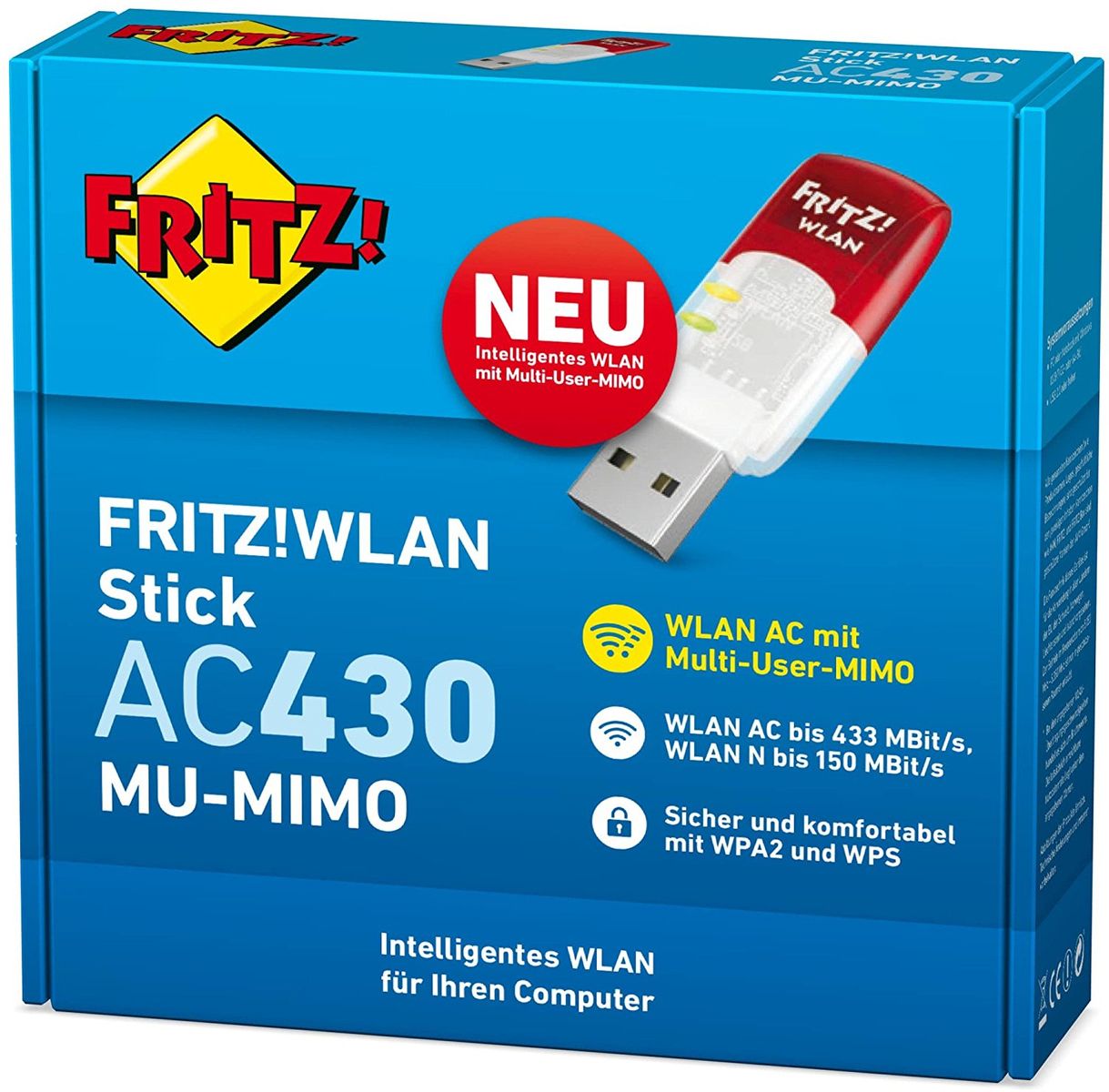 AVM FRITZ!USB WLAN Stick AC 430 MU-MIMO WLAN 433Mbit/s