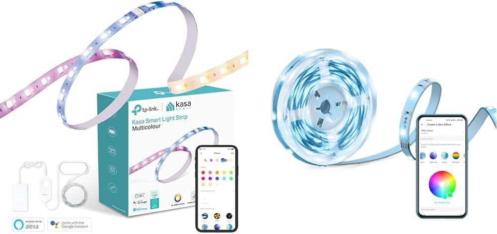 TP-Link Kasa KL430 Smart LED Streifen, WiFi LED Stripe, APP Steuerung & Tapo LED Strip, Wifi LED Streifen, 16 Mio. Farben LED Streifen Bundle mit LED Strip