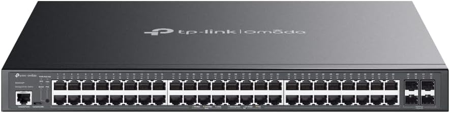 TP-Link Omada SG3452P Netzwerk-Switch Managed L2/L3 Gigabit Ethernet (10/100/1000) Power over Ethernet (PoE) 1U Schwarz