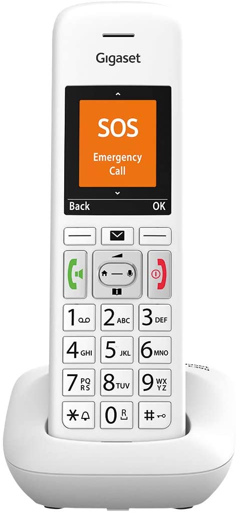 Gigaset E390 Cordless Phone Large Numbers Loud Ringtones Time Zone Off