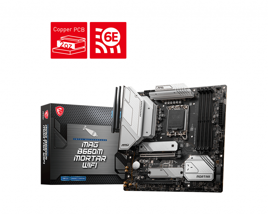 MSI MAG B660M MORTAR WIFI Motherboard Intel B660 LGA 1700 micro ATX