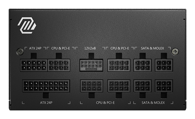 MSI MAG A850GL PCIE5 Netzteil 850 W, Voll modular, 80 PLUS Gold, 20+4-pin ATX, 12 cm Lüfter, Schwarz, EU Stecker (Typ F)