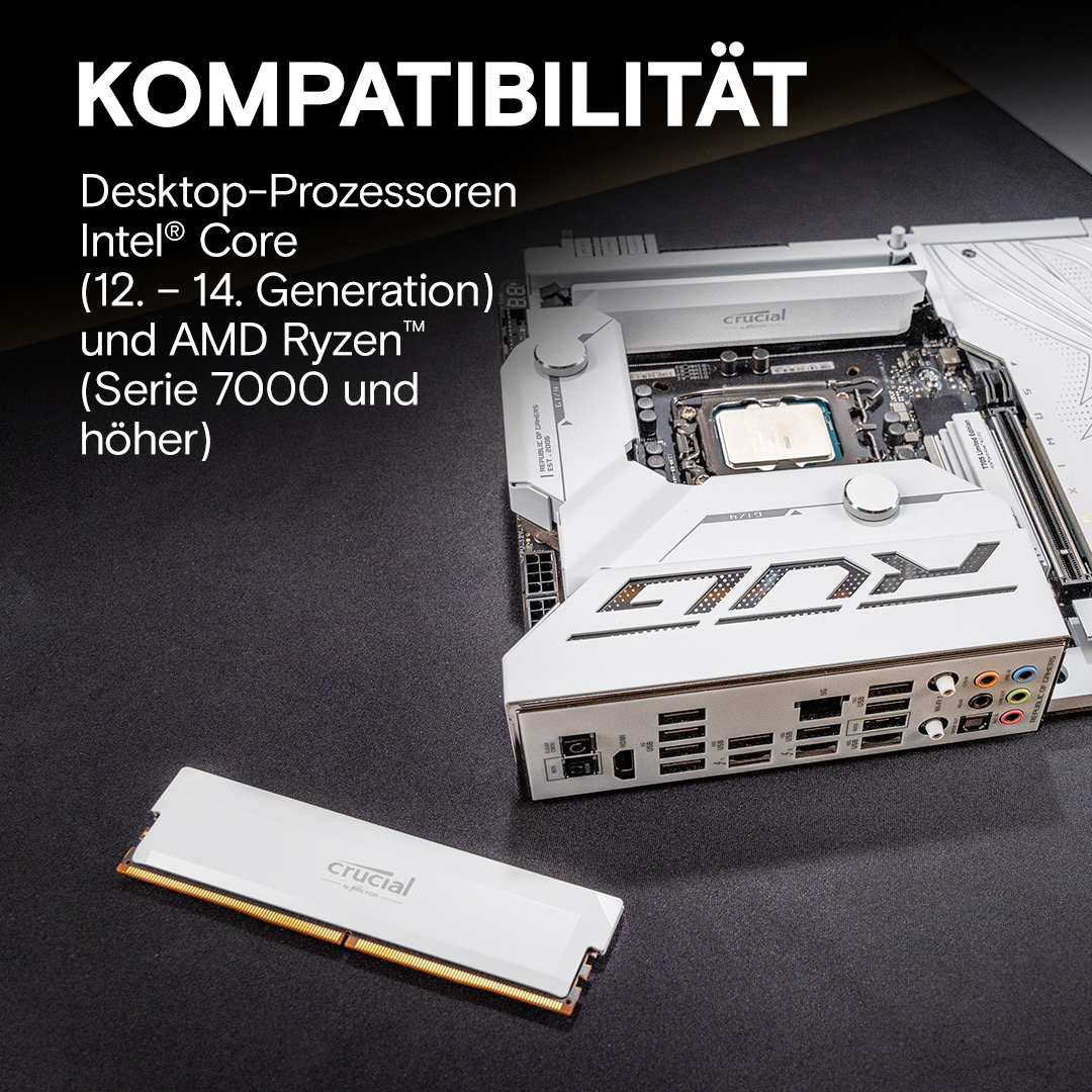 Crucial CP2K16G60C36U5W Pro DDR5 Arbeitsspeicher 32 GB (2 x 16 GB) 6000 MHz CL36 1,35 V XMP 3.0 EXPO