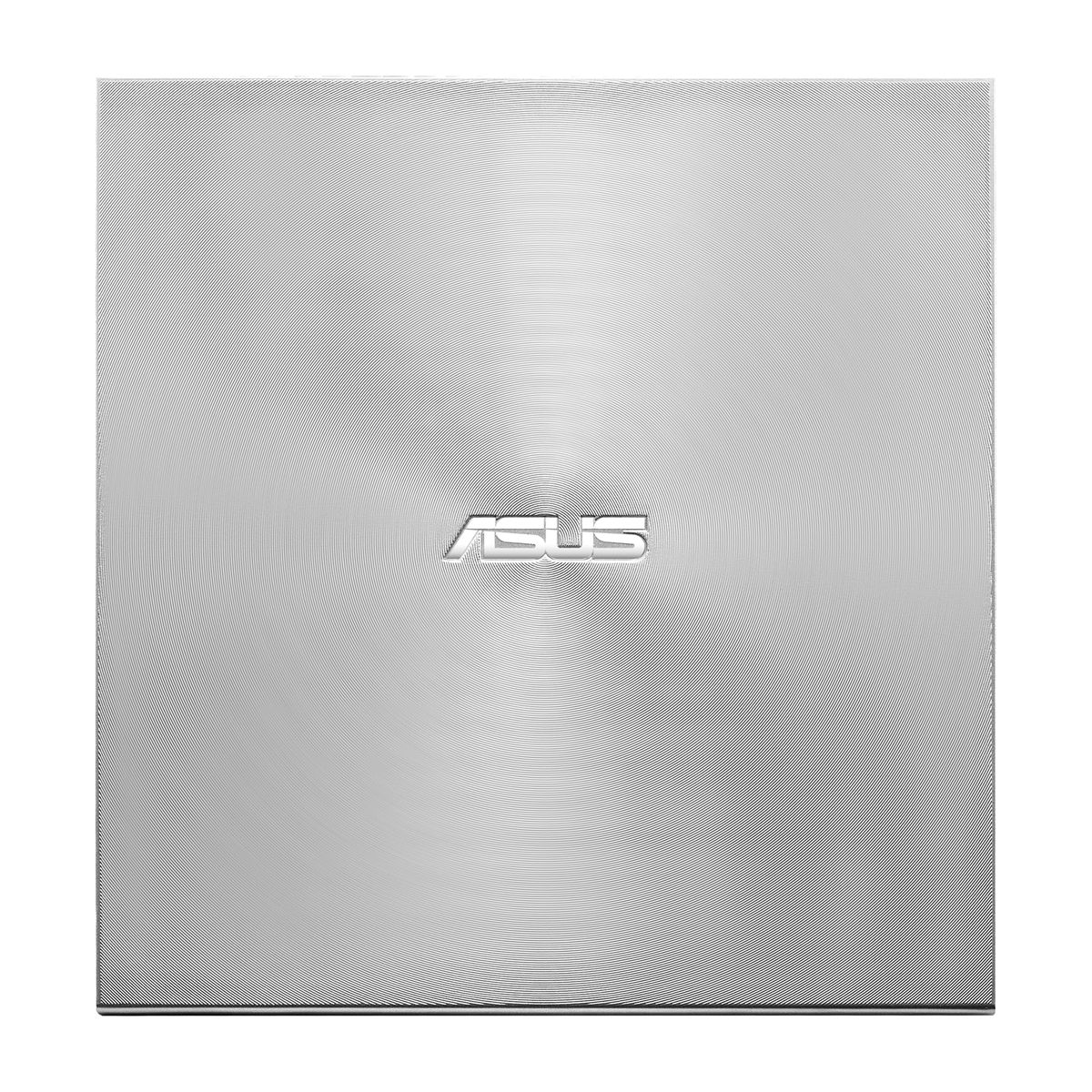 ASUS SDRW-08U8M-U Externes Slim DVD±RW Laufwerk, USB, 24x CD / 8x DVD, Silber, für Desktop & Laptop