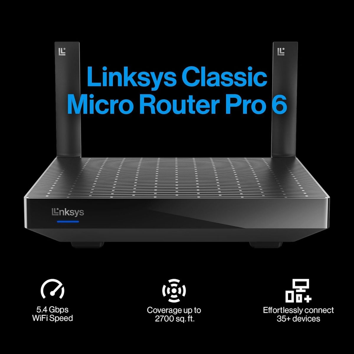 Linksys LN3121-KE WLAN-Router, Gigabit Ethernet, 4x LAN, USB 3.2 Gen 2x2, WPA2/WPA3, Schwarz
