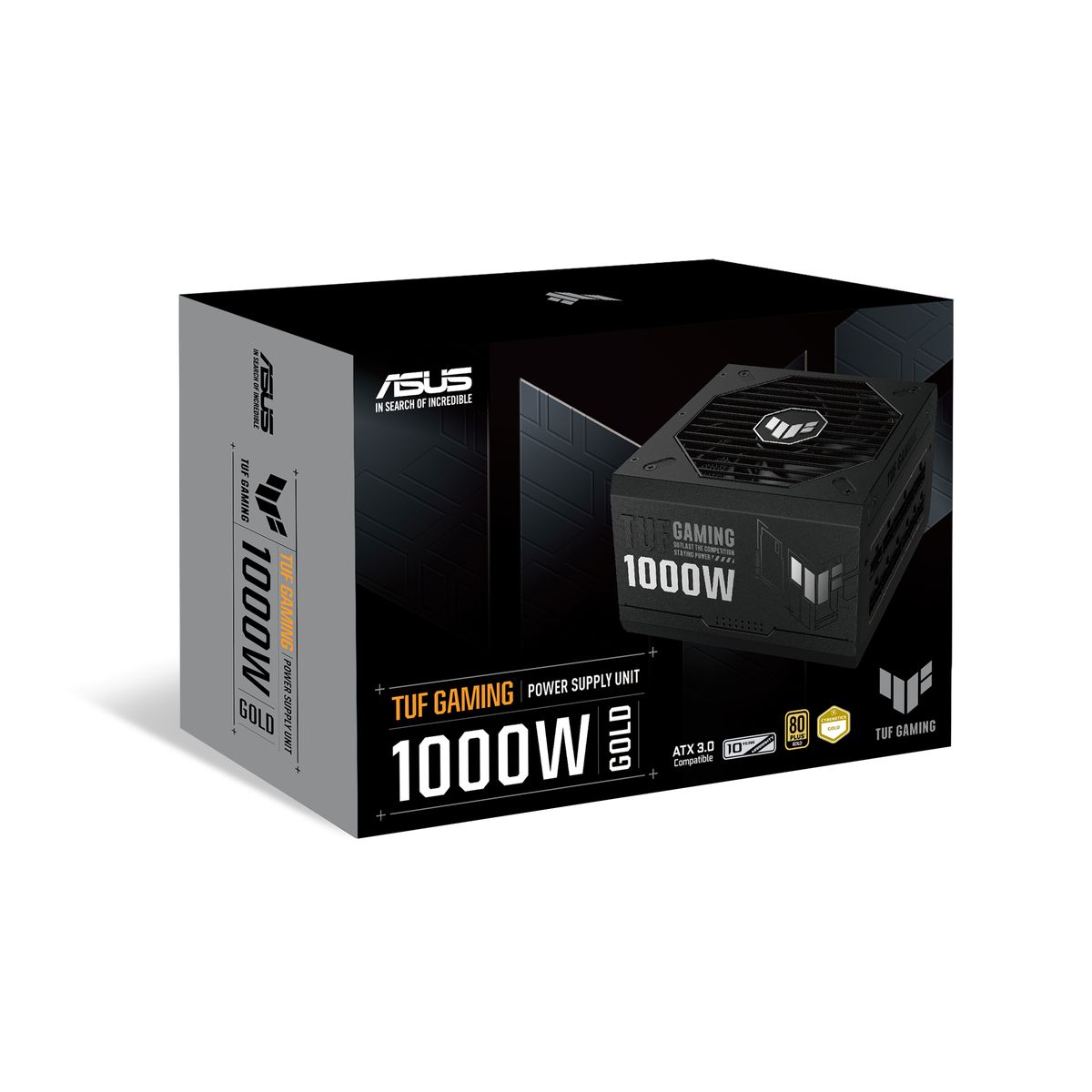 ASUS TUF Gaming 1000W Gold 90YE00S1-B0NA00 Netzteil, ATX 3.1, 80 PLUS Gold, Vollmodular, 20+4 Pin, 4x PCIe (inkl. 16-polig), 135 mm Lüfter, Schwarz