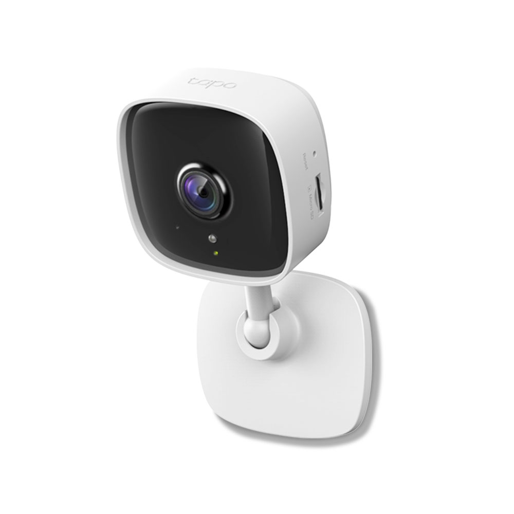 TP-Link Tapo TC60 V5 Indoor Sicherheits-WLAN-Kamera, 2 MP (1080p), Nachtsicht 9,1 m, 105° Sichtwinkel, Zwei-Wege-Audio, MicroSD bis 128 GB, Tisch/Wand, EU