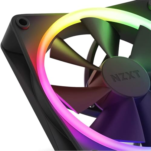 NZXT F120 RGB 3er-Pack Gehäuselüfter 120 mm, bis 1800 RPM, 27,5 dB, 18 RGB-LEDs, FDB Lager, 4-Pin, Schwarz