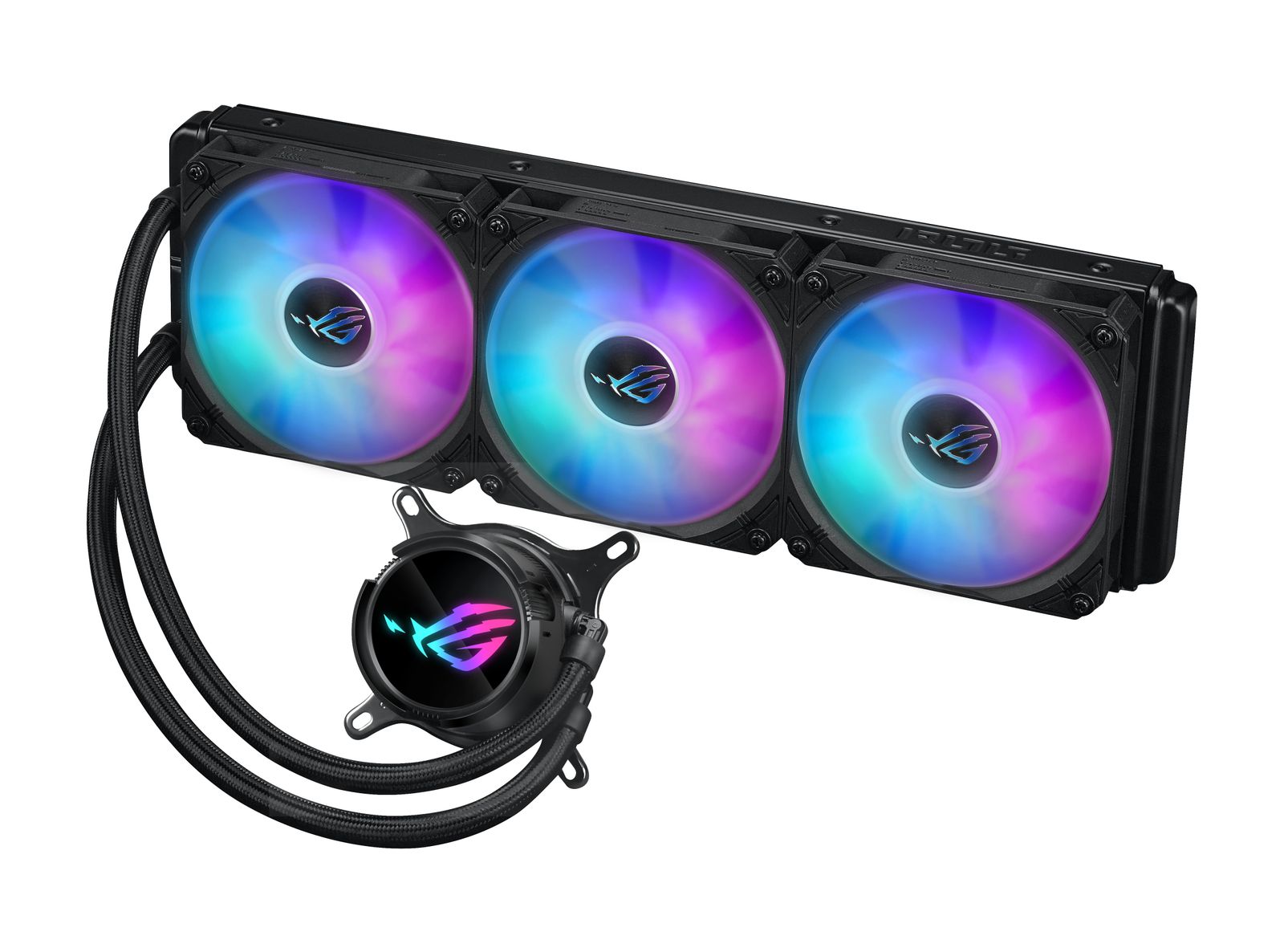 ASUS ROG Strix LC III 360 ARGB AIO Flüssigkeitskühlung mit LCD, 360 mm Radiator, 3×120 mm PWM-Lüfter, AM5/LGA1700 & Intel/AMD kompatibel, Schwarz