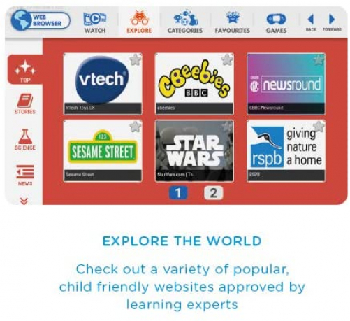 Vtech Kidicom Advance Kinder-Mobilgerät Lernspielzeug sicheres Kommunikationsgerät e-Books Kamera kinderfreundlichen Apps Spielen mehr Pink