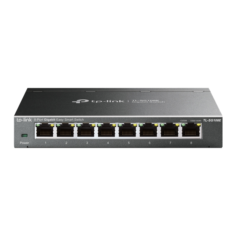 TP-Link TL-SG108E(UN) V5.0 8-Port Gigabit Easy-Smart Switch, L2 Managed, VLAN, QoS, Port Mirroring, 9V DC (EU)