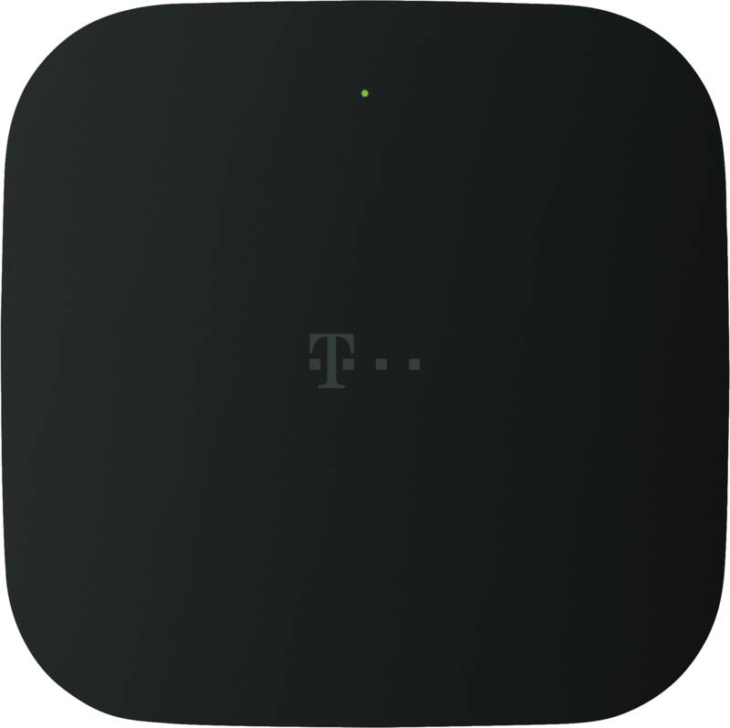 Telekom 40824527 Glasfaser-Modem, bis 2 GBit/s, 2.5G Ethernet, Schwarz, Plug & Play, LED-Anzeigen