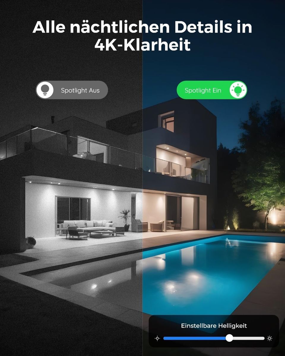 Reolink RLC-823S1 4K PTZ Outdoor Überwachungskamera, PoE, 5x 3D-Optischer Zoom, Auto-Tracking, Farb-Nachtsicht 60 m, Personen-/Fahrzeug-/Tier-Erkennung, Zwei-Wege-Audio, microSD