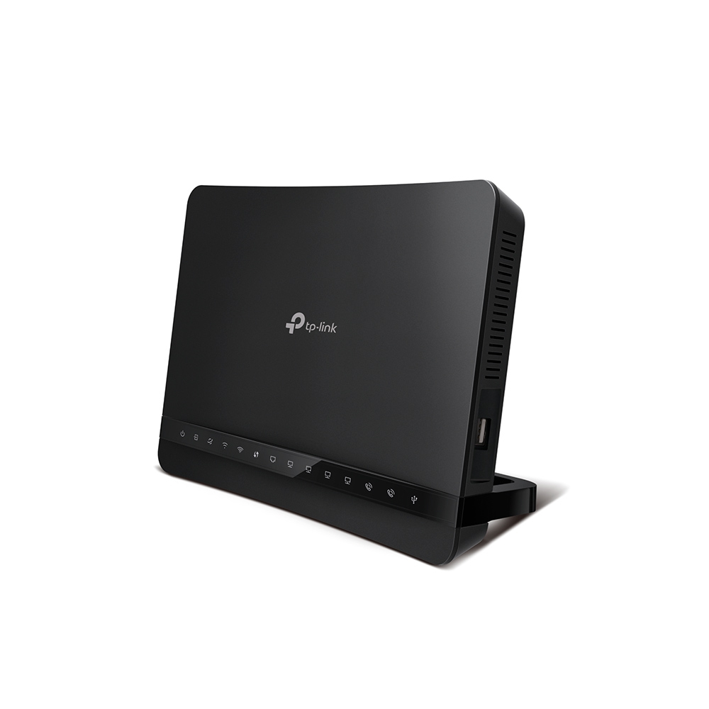 TP-Link Archer VR1200v(IT) V1.0 Modem-Router ADSL/VDSL2, Ethernet-WAN, 5x LAN, RJ11 x3, USB 2.0, Schwarz, V1