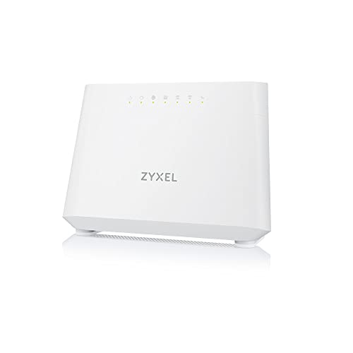 Zyxel DX3301-T0-EU01V1F Tabletop VDSL WLAN-Router, Wi‑Fi 6 (802.11ax), Dual-Band 2,4/5 GHz, Gigabit Ethernet, DSL-WAN, USB, Weiß