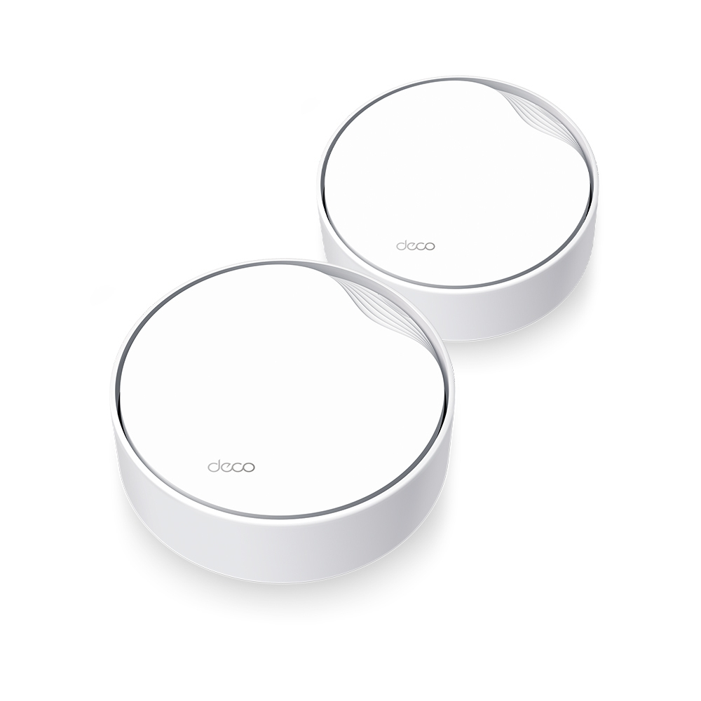 TP-Link Deco X50-PoE 2-Pack Mesh-WLAN-System V2.0, Dual-Band Wi-Fi 6 (802.11ax), PoE, Bis 420 m², Weiß, Interne Antennen