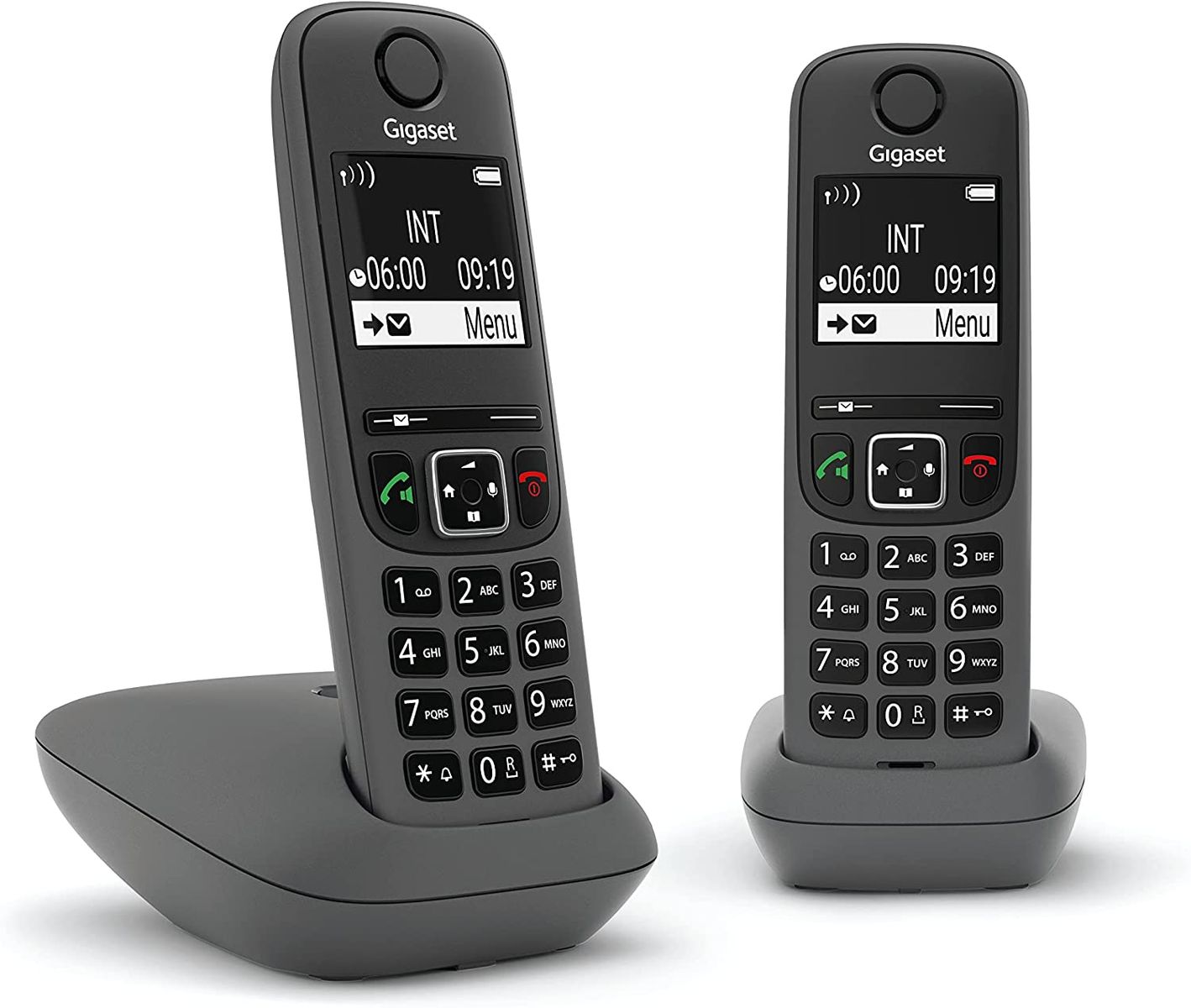 Gigaset A695 Duo Schnurloses Festnetztelefon 2 Mobilteile großem Display Hintergrundbeleuchtung für eine sehr gut lesbare Anzeige Anrufblockierungsfunktion –