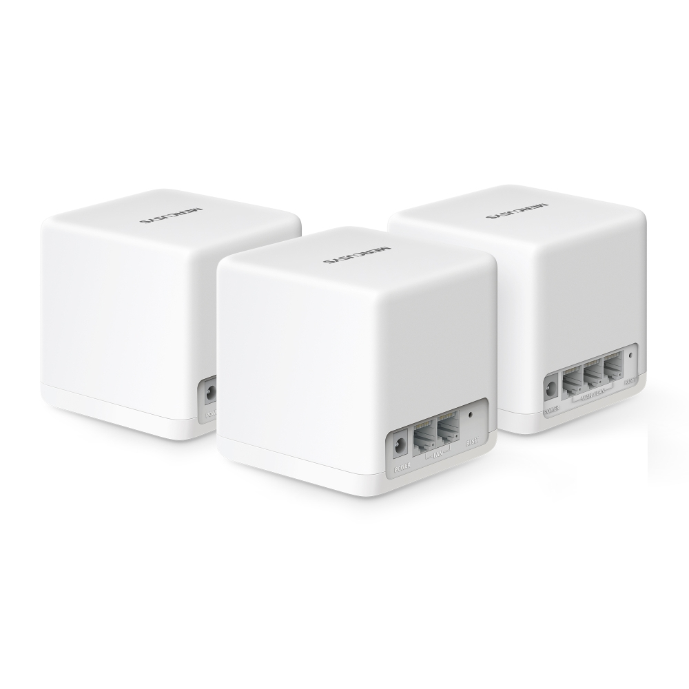 Mercusys Halo H60X Mesh-System 3er-Pack, Dual-Band (2,4/5 GHz) Wi-Fi 6 1500 Mbit/s, Weiß, EU, V1.0