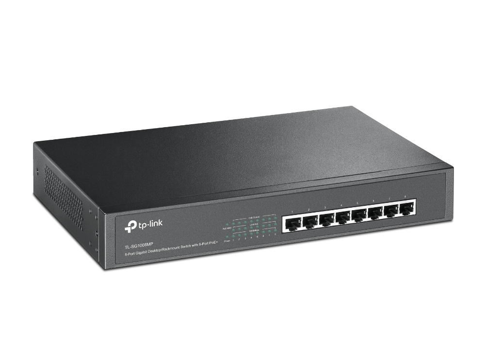 TP-Link 8-Port Gigabit Desktop/Rackmount Switch mit 8-Port PoE+