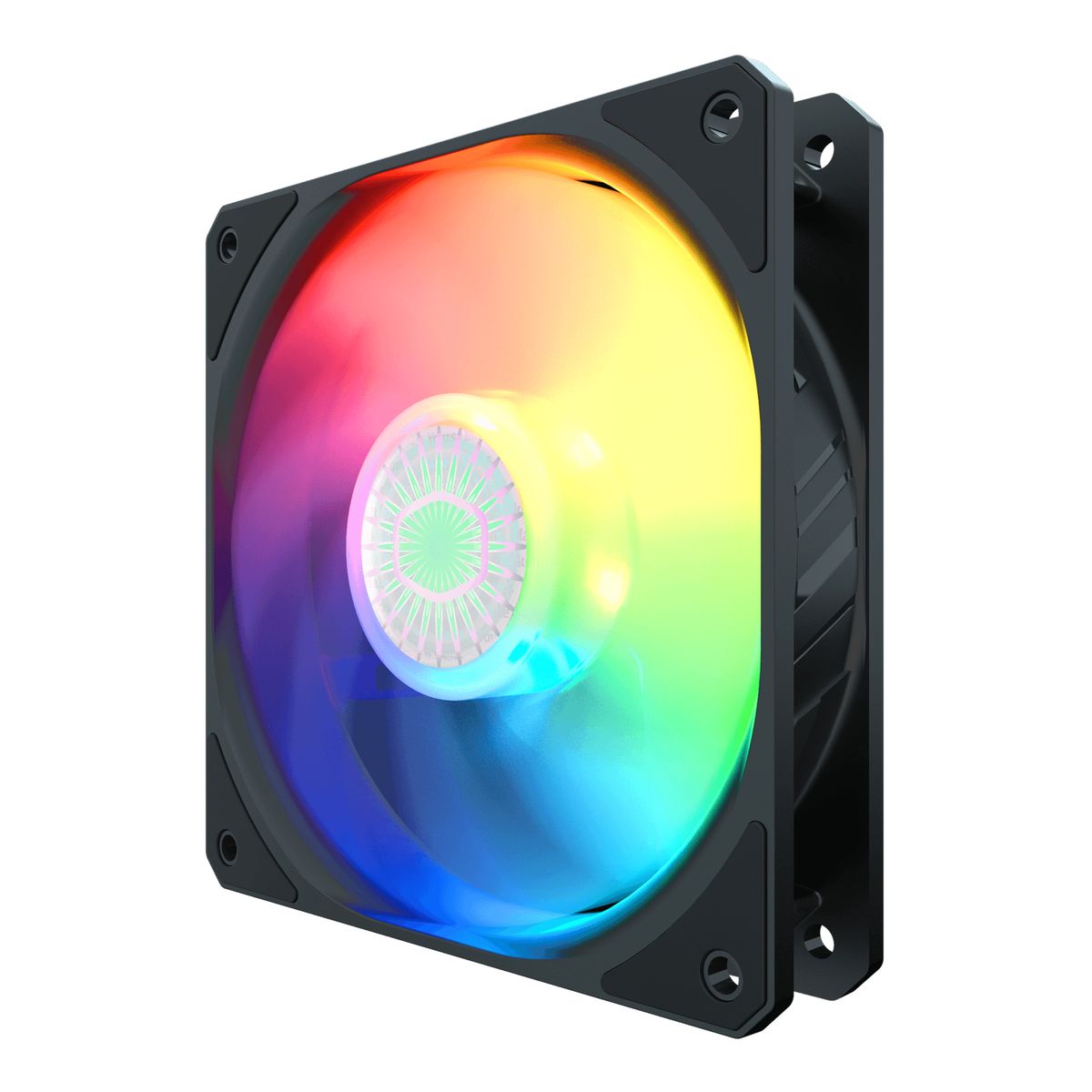 Cooler Master SickleFlow 120 ARGB Gehäuselüfter 120 mm, 1800 RPM, PWM, 62 CFM, 2,5 mmH2O, 4-polig, Schwarz