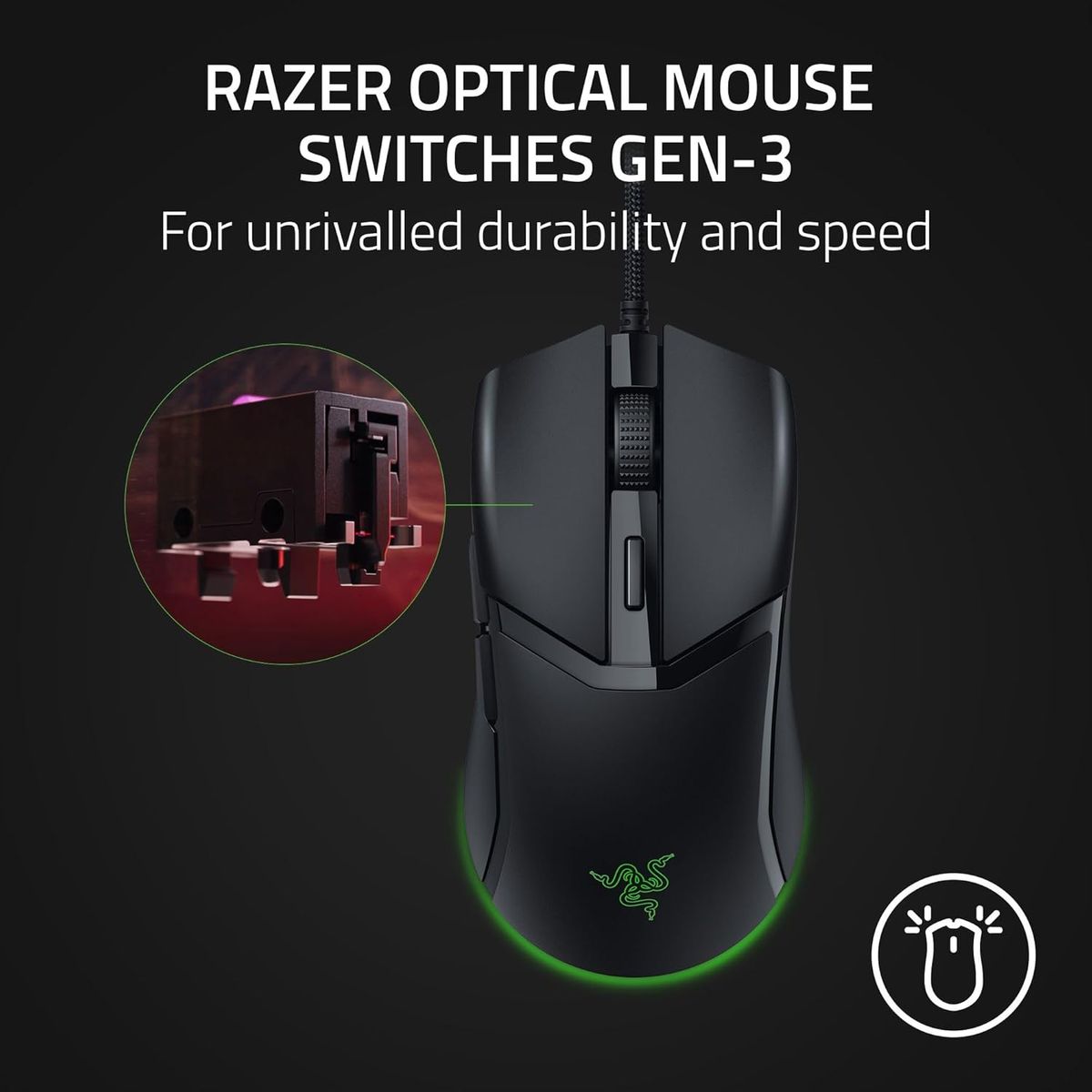 Razer Cobra Gaming Maus: 58g, Gen-3 Optische Schalter, Chroma RGB-Beleuchtung, 8500 DPI Sensor, PTFE-Füße, Speedflex-Kabel - Schwarz Razer Handheld Dock Chroma HDMI & USB Charging Hub für mobile Gaming- oder Tablet-Geräte