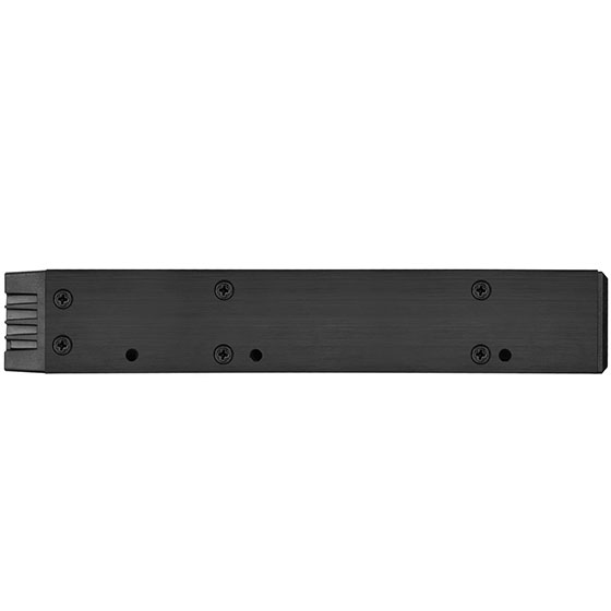 SilverStone SST-FS202B Festplatten-Backplane 2x2,5" in 3,5" Einschub, Aluminium, Schwarz, 6 Gbit/s, Schloss, LED, Hot-Swap