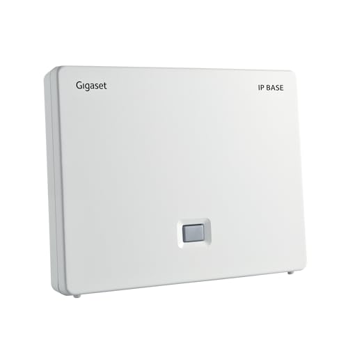 Gigaset S30852-H3122-R102 IP Base DECT-Basisstation, 6 Mobilteile, Zentrales Telefonbuch, Google & Office 365 Kontakte, 3x Anrufbeantworter, weiß