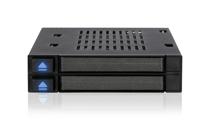 Icy Dock MB522SP-B 2-Bay HDD/SSD Dockingstation, SATA 6 Gbit/s, 2,5/3,5 Zoll, Hot-Swap, Schwarz