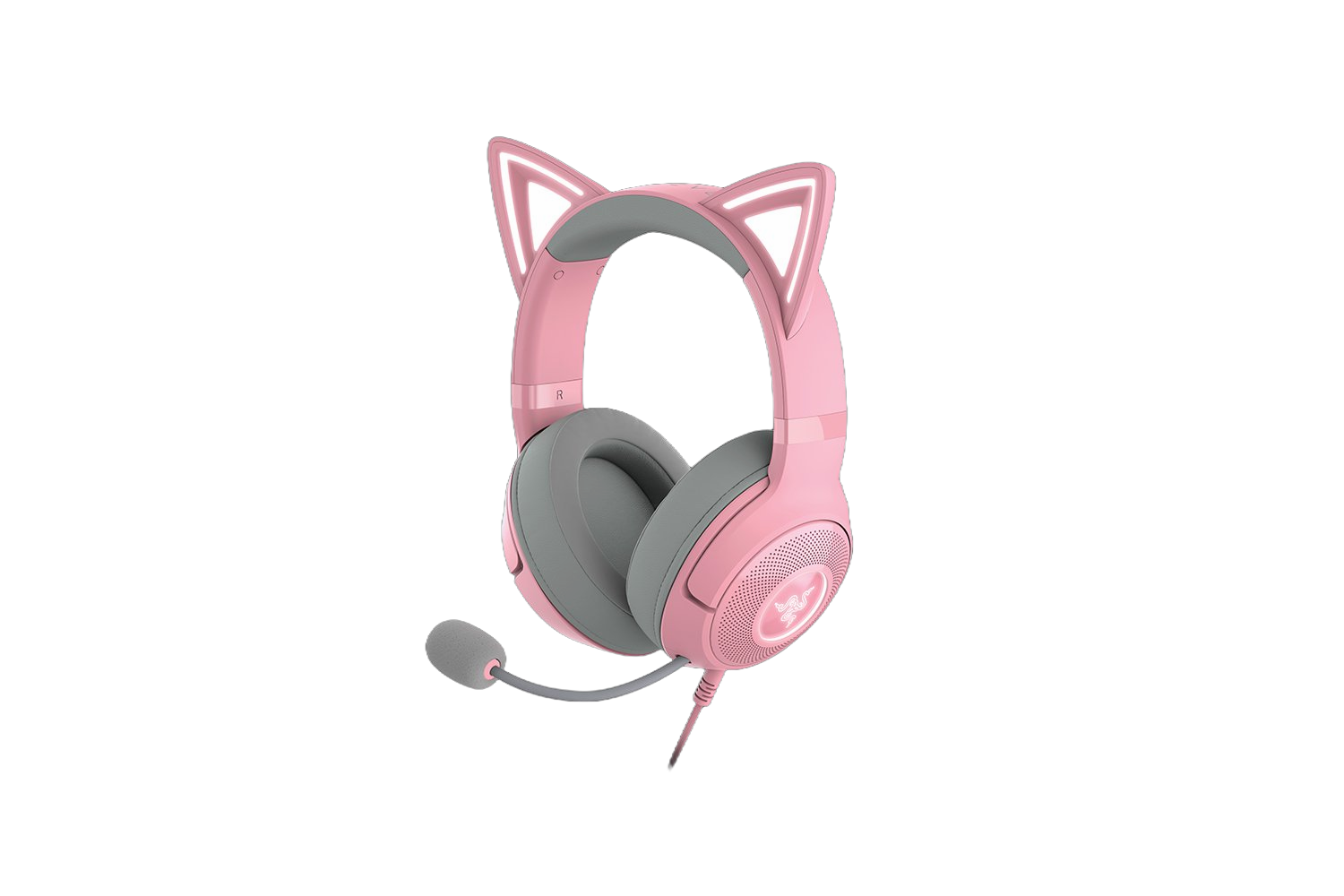 Razer Kraken Kitty V2 kabelgebundenes RGB-Headset mit Kitty-Ohren - Quarz