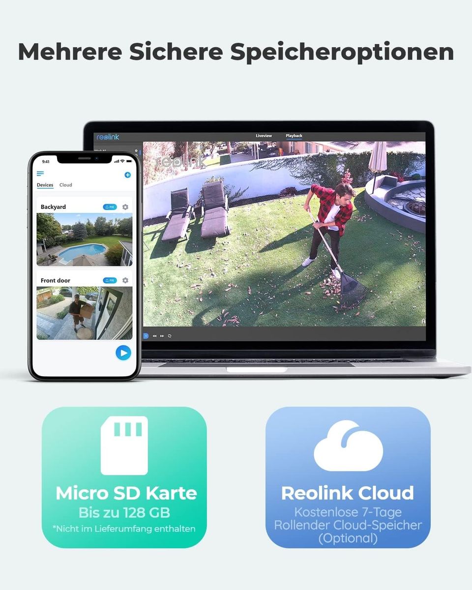 Reolink 2K 4MP PTZ Solar Überwachungskamera Aussen Akku, 360°/140° Pan Tilt WLAN IP Kamera Outdoor mit 2,4/5GHz WiFi, Personen-/Autoerkennung, PIR-Bewegungsmelder, 2-Wege-Audio, Argus PT+Solarpanel