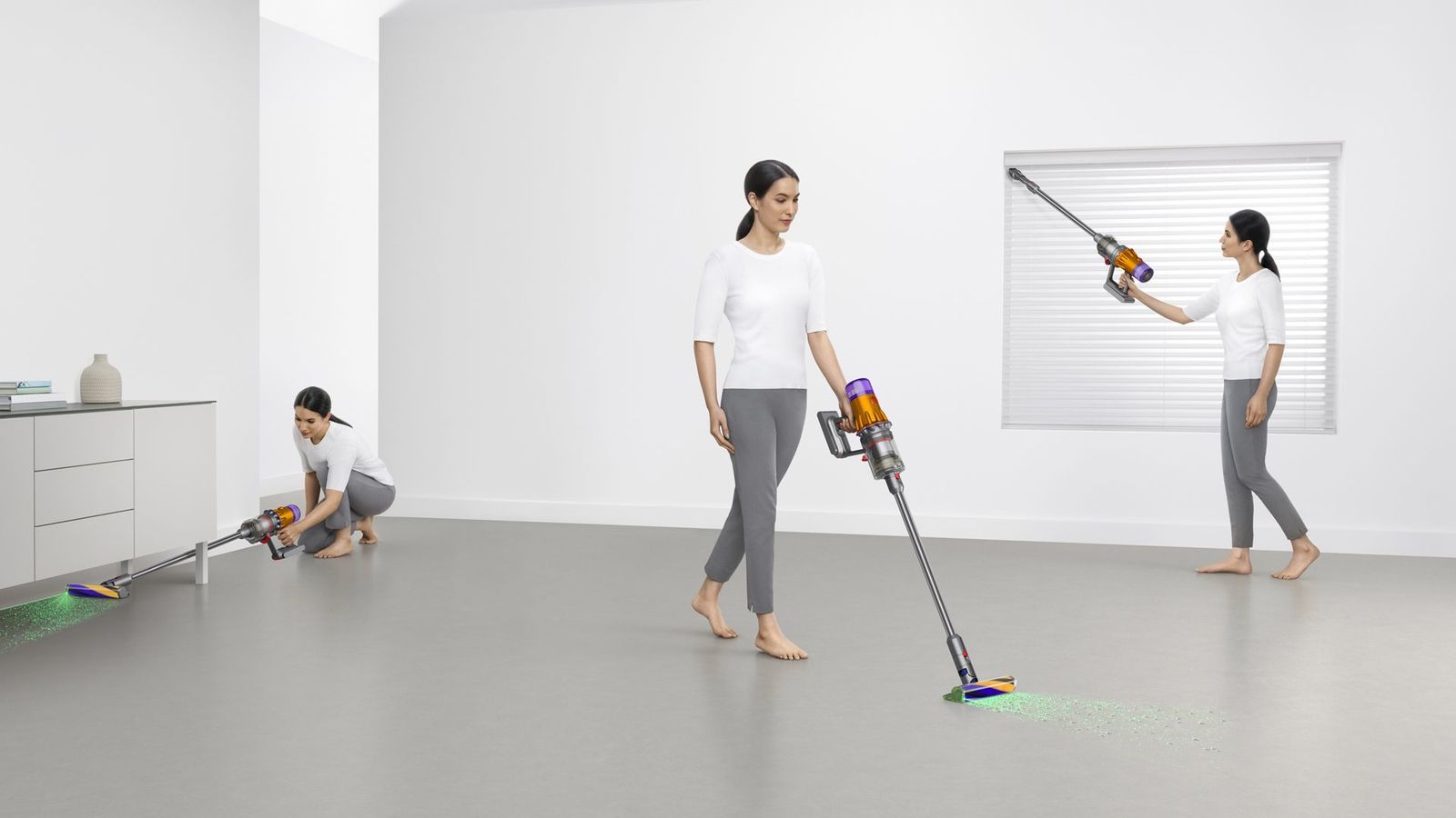 Dyson V12 Detect Slim Absolute Stabstaubsauger 2-in-1 Akku 29,4 V 60 Min Laufzeit Beutellos 0,35 l 545 W Nickel/Gelb