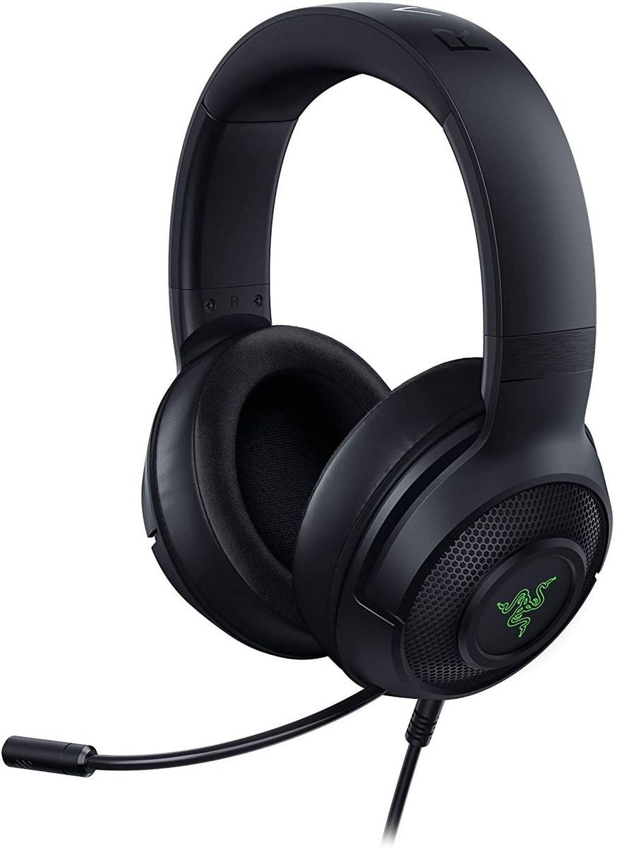 Razer Kraken V3 HyperSense Gaming Headset Virtual 7.1 Surround-Sound USB Chroma RGB for PC Mac PS Black