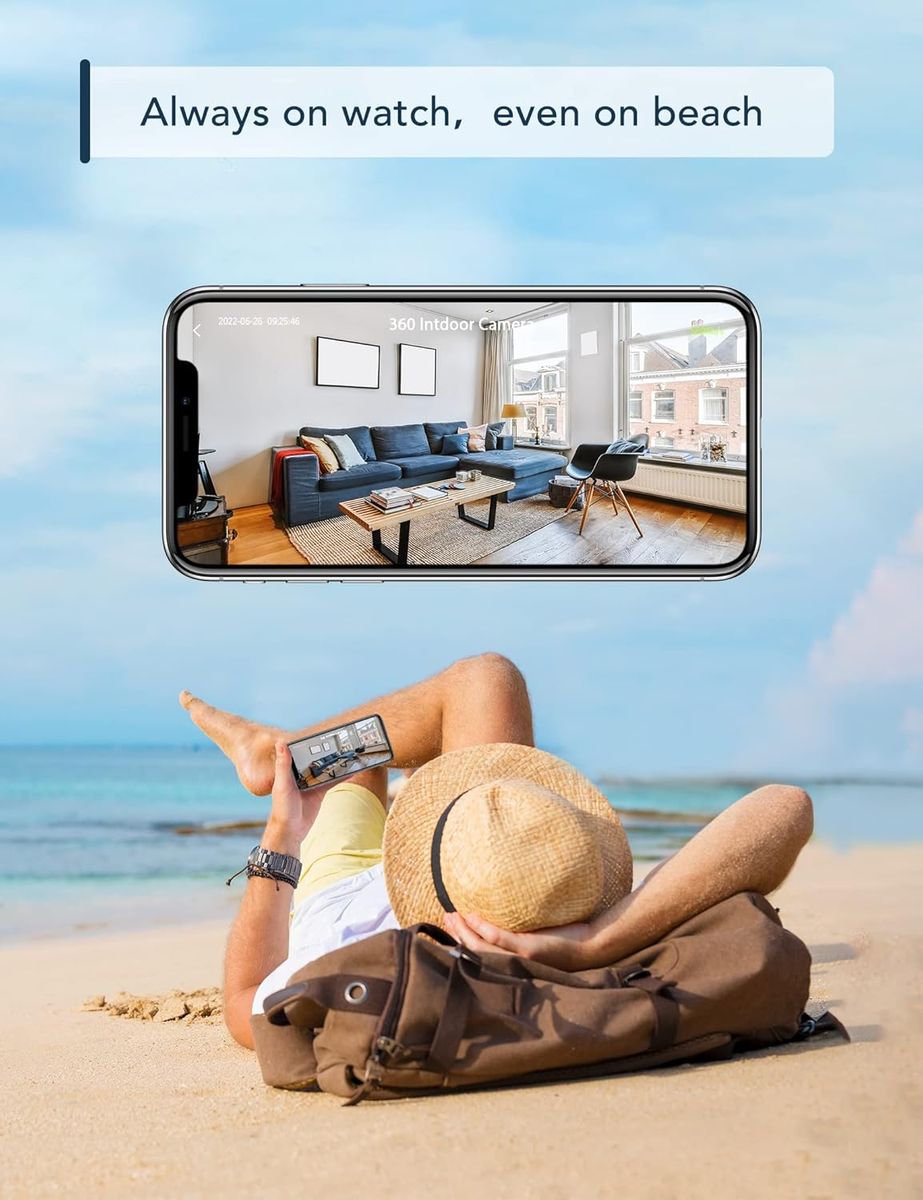 GNCC WLAN Kamera Indoor, Überwachungskamera Innen 1080P, Verbesserte Nachtsicht, Echtzeitalarm, Bewegungs-/Tonerkennung, Zwei-Wege-Audio, SD&Cloud-Speicher, Kompatibel mit Alexa, C2