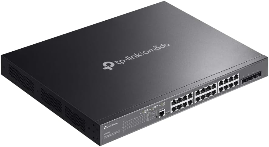 TP-Link Omada SG3428XMP Netzwerk-Switch Managed L2+ Gigabit Ethernet (10/100/1000) Power over Ethernet (PoE) 1U Schwarz