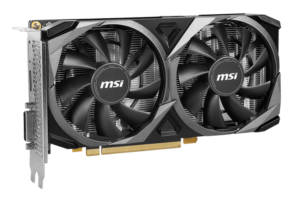 MSI V809-4266R GeForce RTX 3050 VENTUS 2X XS 8G OC, 8 GB GDDR6, HDMI 2.1, 3x DisplayPort 1.4a, PCIe 4.0 x8, 115 W, 6-pin