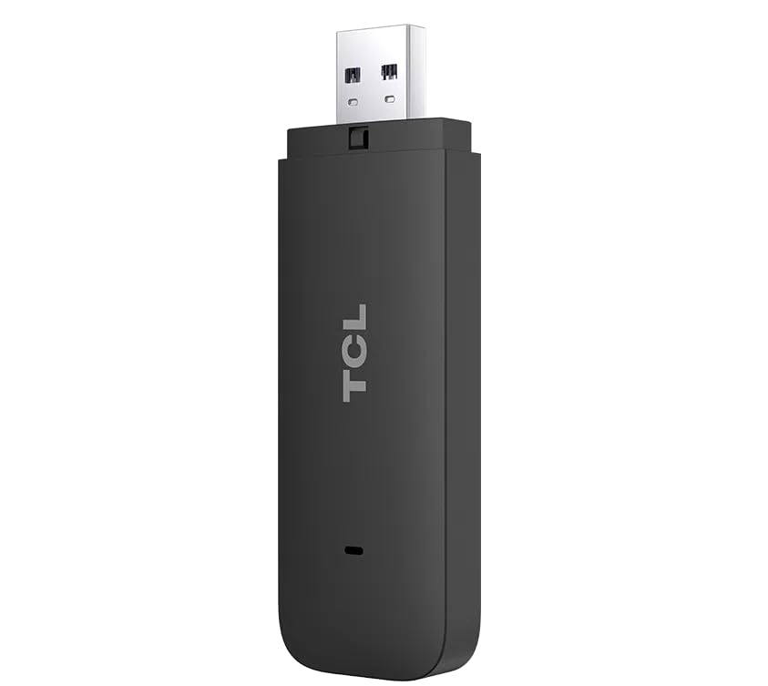TCL IK41VE1-2ALCIT1 USB Internet-Stick 4G LTE Cat.4 bis 150 Mbit/s, Upload 50 Mbit/s, USB, Status-LED, Schwarz