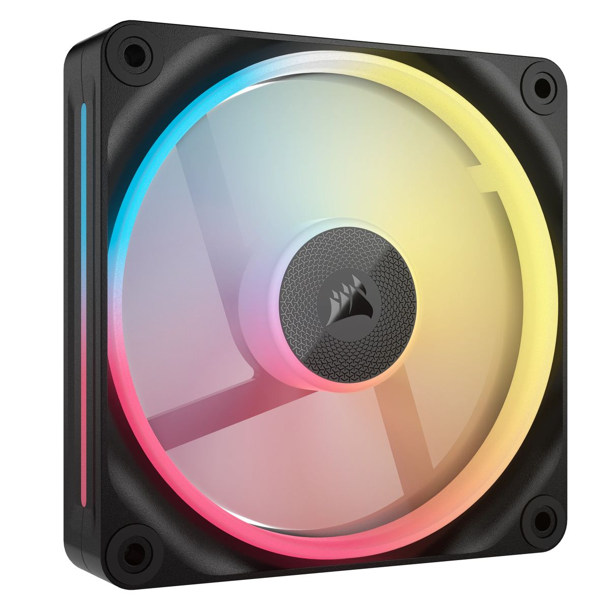 Corsair iCUE LINK LX120-R RGB 120 mm Gehäuselüfter, PWM, 2400 RPM, 70 CFM, 3,8 mmH2O, 35,1 dB, Schwarz, 1 Stück