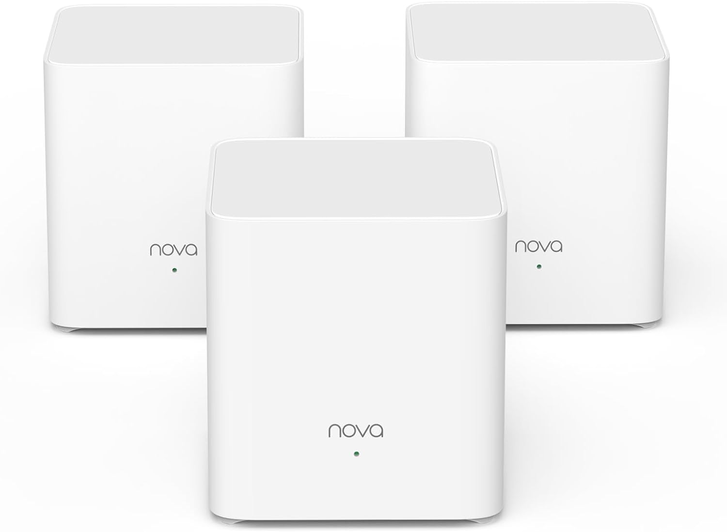 Tenda Nova Mesh WLAN WiFi 6 System, AX1500 Dualband WLAN Mesh Repeater & Router Kompatibel mit Amazon Alexa, mpfohlen für Häuser mit 3-5 Schlafzimmern,OFDMA und MU-MIMO, MX3 3er-Pack 3er Pack MX3