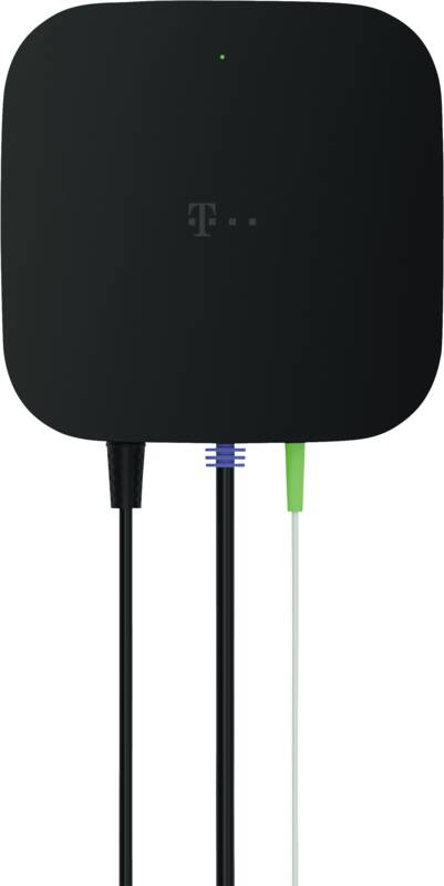 Telekom 40824527 Glasfaser-Modem, bis 2 GBit/s, 2.5G Ethernet, Schwarz, Plug & Play, LED-Anzeigen