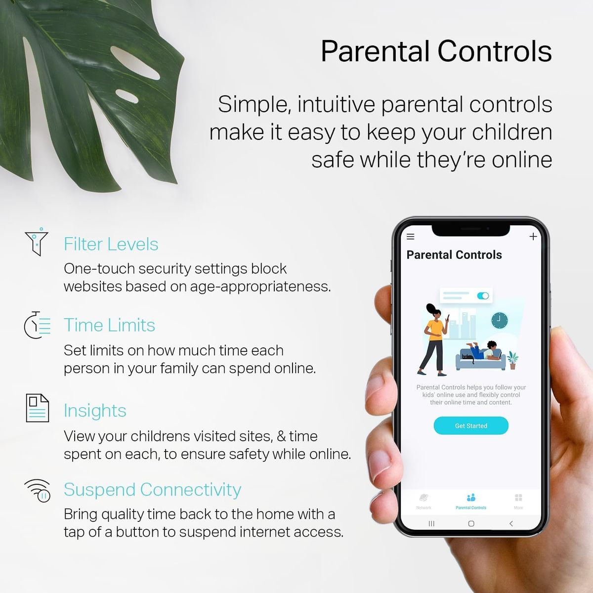 TP-Link Deco S4 Whole Home Mesh WiFi System - Bis zu 3.800 Sq.ft. Abdeckung, AC1900 WiFi Router und Extender-Ersatz, Kindersicherung, 2er-Pack