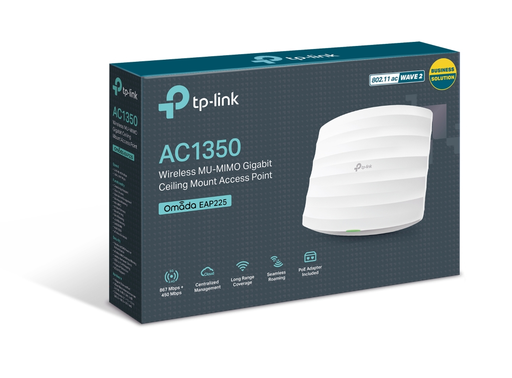 TP-Link Omada EAP225 WLAN Access Point 1350 Mbit/s Weiß Power over Ethernet (PoE)