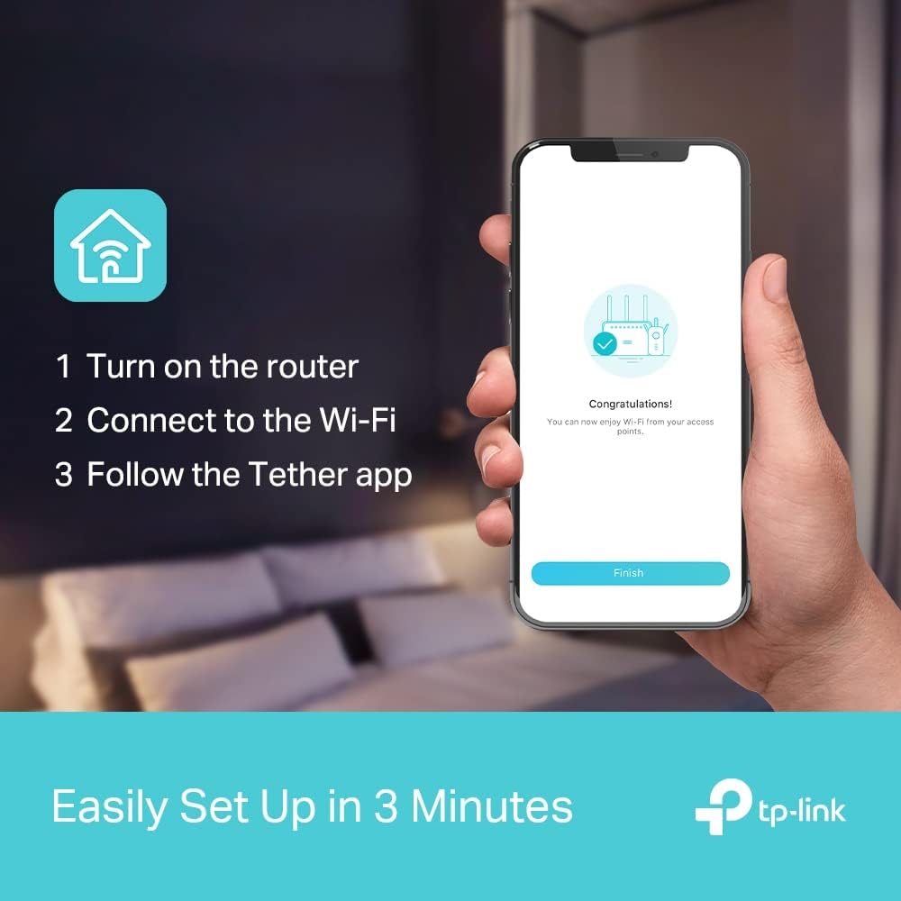TP-Link Next-Gen Wi-Fi 6 AX5400 Mbps Gigabit Dual Band Wireless Router, OneMesh™ unterstützt, Dual-Core CPU, TP-Link HomeShield, Ideal für Gaming Xbox/PS4/Steam, Plug and Play (Archer AX72) AX5400 Mbps WiFi6 Gigabit
