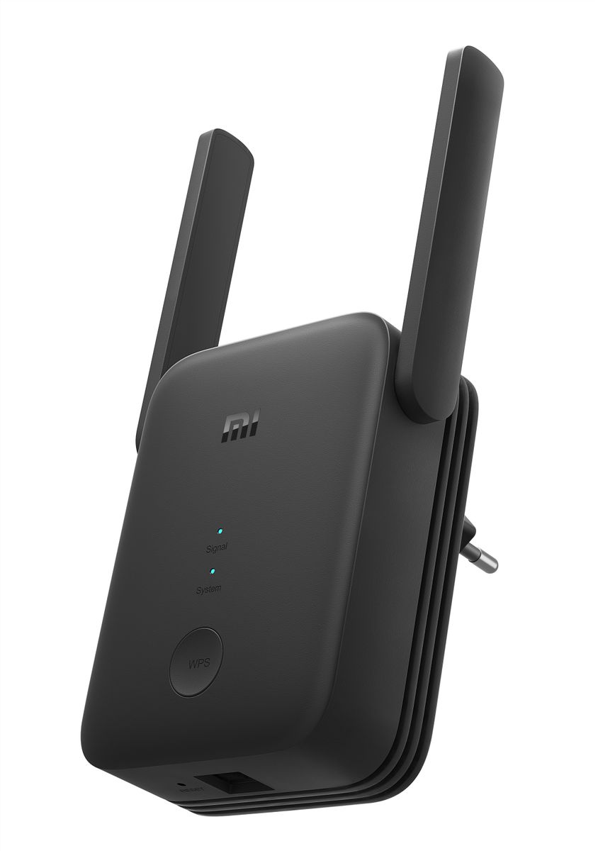 Xiaomi DVB4348GL Mi WiFi Range Extender AC1200 WLAN-Repeater, Dual-Band 867 Mbit/s, 10/100 Mbit/s Ethernet, Wandmontage, Schwarz